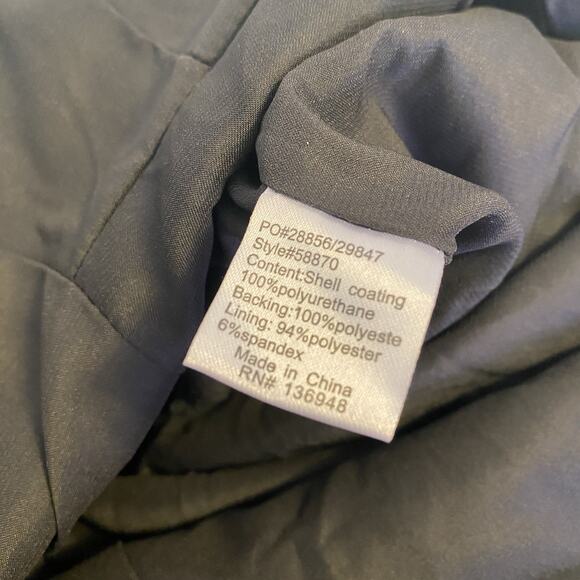 Y2K Black Faux Leather Maxi Dress Sleeves Whimsigoth Witch Cut Out Fringe XS - Picture 7 of 11